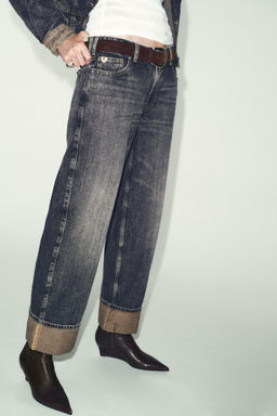 Z1975 STRAIGHT JEANS WITH TURN-UP HEMS - Zara фото 14
