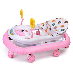 Ходунки "Цветочки" (цвет белый/розовый)