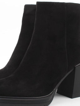 04-M3-9203 BLACK Ботильоны зимние женские (натуральная замша, натуральный мех)