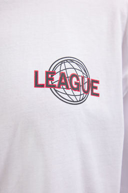 TRENDYOLMILLA Visne Curugu %100 Pamuk Relaxed Crop/Rahat K?sa Kesim S?rt ve On Bask?l? Orme T-Shirt TWOSS25TS00165 фото 3