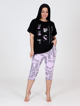 ДК-207 бриджи ДОМАШНИЙ КОСТЮМ (Сиреневая газета) - А-дина фото 2