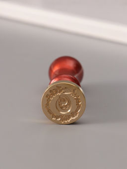 Печать для сургуча с пластиковой ручкой «Венок с буквой O», 2.5×2.5×6.3 см