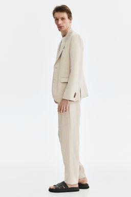Pantal?n sastre en mezcla de lino Regular Fit - H&m фото 7