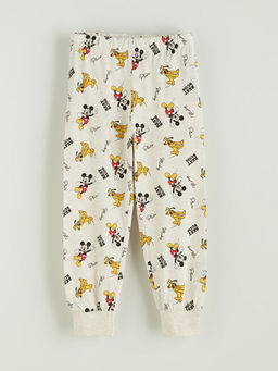 Beli Lastikli Mickey Mouse Bask?l? Erkek ?ocuk Pijama Alt