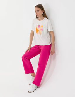 Fu_ya High Waist Flare Fit Jean Pantolon