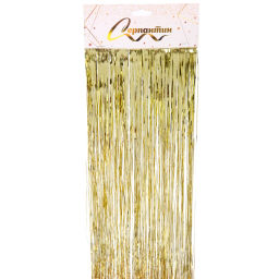 Цена за 10 шт. Дождик 2 м "Глянцевый стиль", золото