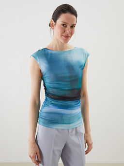 Bisiklet Yaka Batik Kad?n Bluz