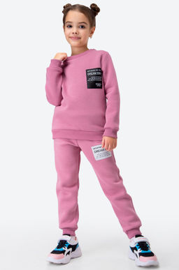 Теплый костюм для девочки из футера с начесом Bonito  фото 39