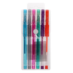 Набор гелевых ручек 6 цветов, с резиновыми держателями, МИКС - Simaland фото 5