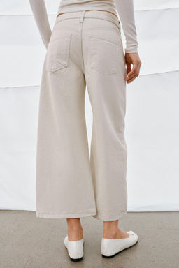 JEANS ZW COLLECTION CULOTTE TIRO MEDIO / Piedra - Zara фото 3