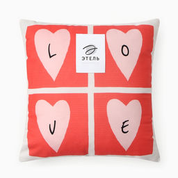 Подушка Этель Love, 40*40 см, 100% п/э, велюр фото 5