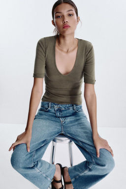 FADED COTTON T-SHIRT - Zara фото 30