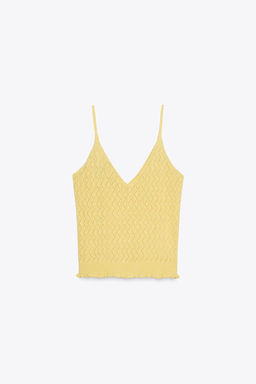 POINTELLE KNIT TOP WITH FRILLS - Zara фото 7