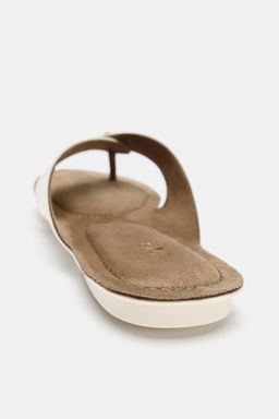 SANDALIA PLANA DETALLE MET?LICO / Blanco Crudo - Zara фото 6