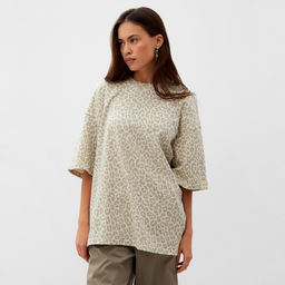 Футболка женская Mist: Leo, размер 48, бежевая