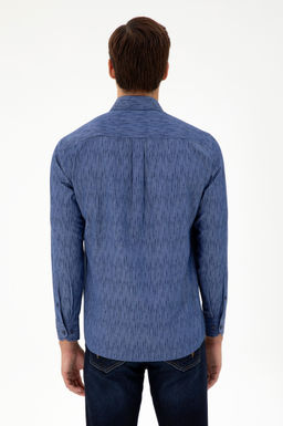 Мужская темно-синяя рубашка с длинным рукавом Неожиданная скидка в корзине - U.s. polo assn фото 5