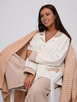 Пижама женская из футера Салли бежевый