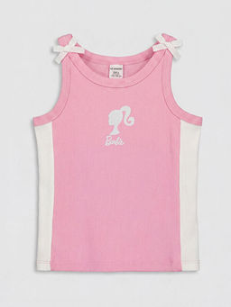 Bisiklet Yaka Barbie Bask?l? K?z ?ocuk Atlet