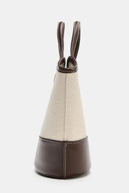 BOLSO COMBINADO CANVAS / Beige claro - Zara фото 5