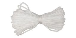 Шнур ШБ-4 4 мм вязаный 20 м 2 м БЕЛЫЙ