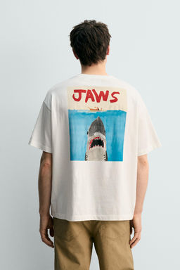 CAMISETA ILUSTRACI?N JAWS UCS LLC AND AMBLIN X DYLAN?S T-SHIRT CLUB X ZARA / blanco  фото 3
