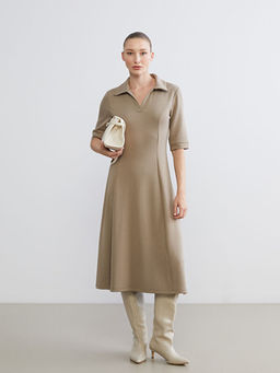 Polo Yaka Belden Oturtmal? Elbise