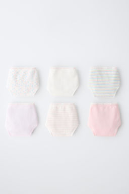 6-14 A?OS/ PACK SEIS BRAGUITAS RAYAS Y FLORES / Multicolor - Zara фото 6