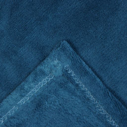 Плед «Этель», 150×200 см, корал-флис, тёмно-синий