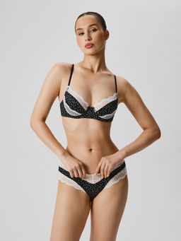 Infinity / Бюстгальтер с мягкой чашкой жен. Tina черно-белый - Infinity Lingerie фото 4