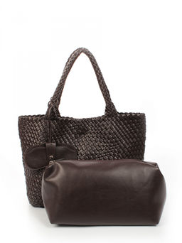 LACCOMA сумка СУ1033-А-темно-коричневый эко кожа хлопок  фото 4