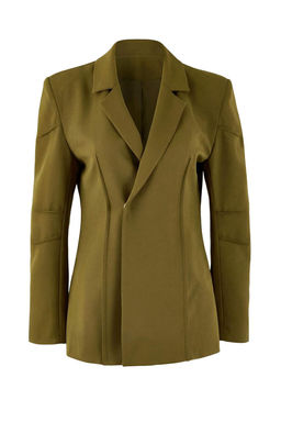 Haki Fitted/Vucuda Oturan Dokuma Astarl? Vatkal? Blazer Ceket TWOSS26BC00008