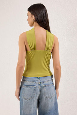 Trendyolmilla Siyah Aksesuar Detayl? Buzgulu Esnek Orme Bluz TWOSS25BZ00529 фото 4