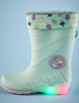 Утепленные резиновые сапоги для девочек LUPILU с мигающими пятками  фото 45