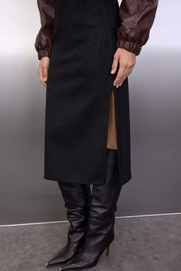 Haki Suet Midi Kalem Orme Etek TWOAW26ET00018 - Trendyolmilla фото 10