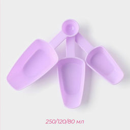 Набор мерных совков и ложек Доляна Дабл, 80 мл, 120 мл, 250 мл, ложки 5 мл, 10 мл, 20 мл, пластик, цвет МИКС  фото 4