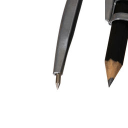 Циркуль металлический 125 мм, с карандашом, в пластиковом пенале (козья ножка), МИКС - Calligrata фото 3