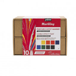 PEBEO Набор красок Marbling Коллекция для техники Эбру с аксессуарами 9 цв. х 45 мл 758495