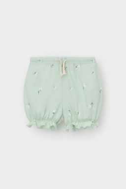 КР 400683/пастельно-зеленый,милые цветочки к543 шорты