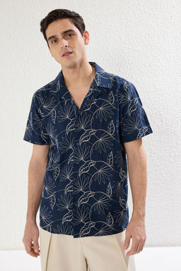 TRENDYOL MAN Lacivert Regular Fit Nak?s Detayl? Brode Gomlek TMNSS25GO00027 - Trendyolmilla фото 2