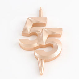 Свеча в торт Юбилейная, цифра 55, 10 см, шампань - Simaland фото 3