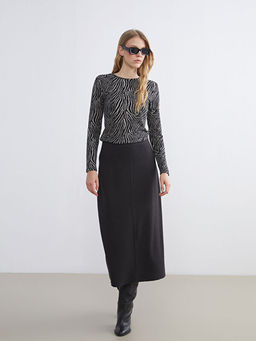 Bisiklet Yaka Desenli Bluz