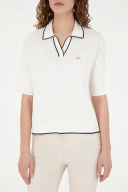 Женский кремовый свитер - U.s. polo assn фото 6