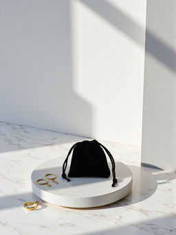 Набор мешочков для украшений подарочных 50 шт. бархатный, 5.5×5.5 см, чёрный