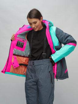 Горнолыжный костюм женский бирюзового цвета 02282Br - Chunmai фото 13