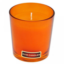 Свеча "Оранж" д7,9см, h8,5см, парафин, в стекле, время горения 35 часов (Россия)