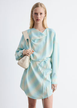 Vestido midi estampado con cuello chal - H&m фото 2