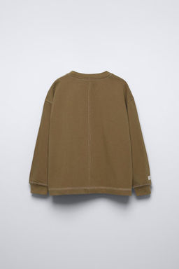 TOPSTITCHED T-SHIRT - Zara фото 8