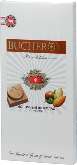 BUCHERON. Blanc Edition. Молочный с орехами 85 гр. карт.пачка