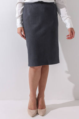 Юбка эко-замша 128/07/Графитовый
