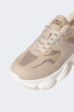 Женские спортивные туфли из искусственной кожи на толстой подошве со шнуровкой - Defacto фото 5